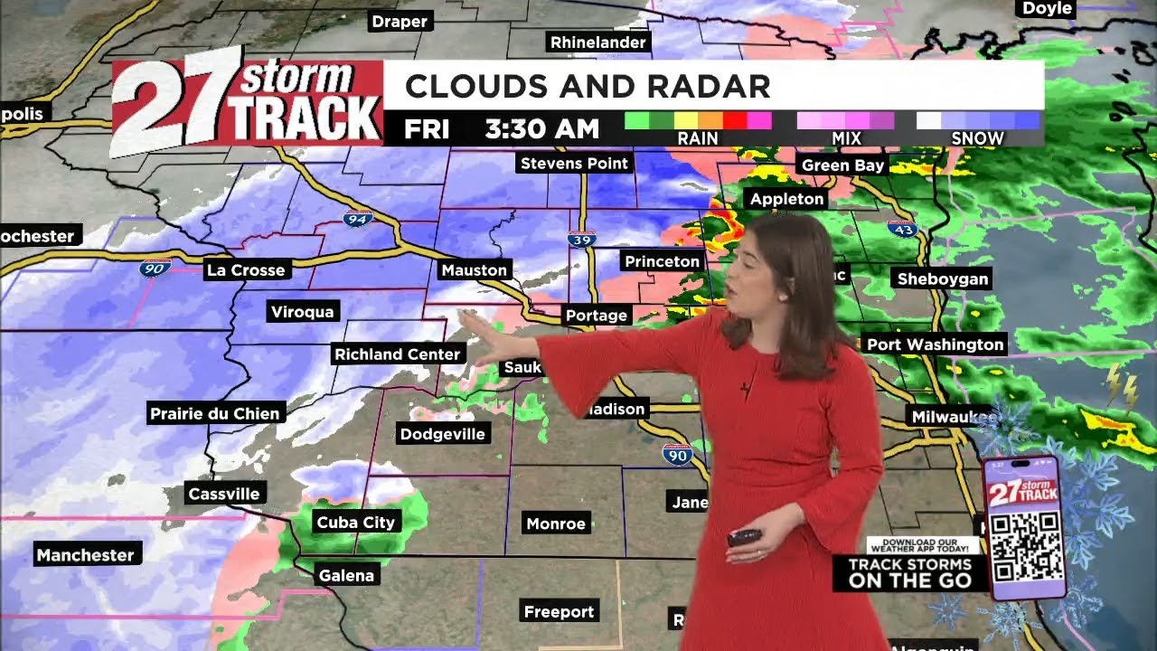 Heavy snowfall impacts Friday morning commute for some - YouTube