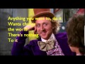 Willy Wonka - Pure Imagination Lyrics
