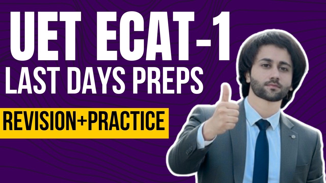 UET ECAT Last Days Study Plan I How to Prepare UET ECAT 2026 I UET ...