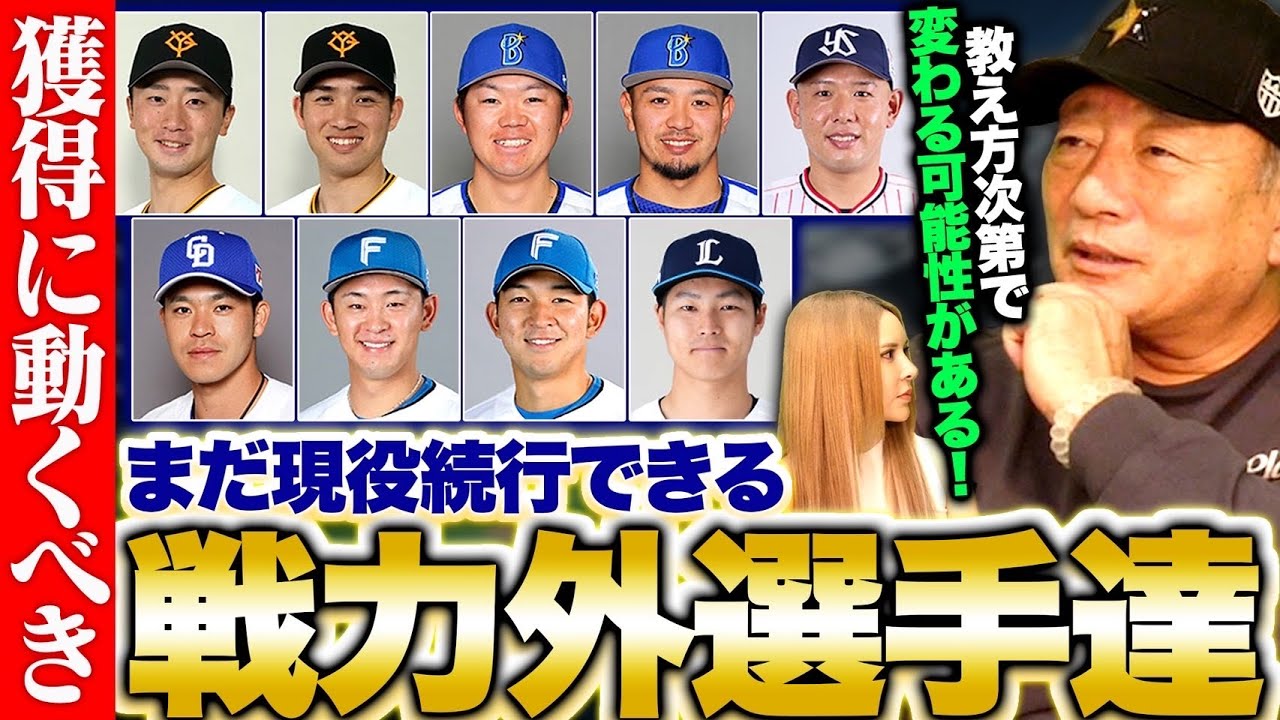 【戦力外通告】プロ野球2024年戦力外選手の中で高木豊GMが選ぶまだ可能性のある選手を語ります!