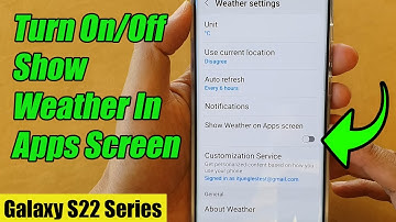 Galaxy S22/S22+/Ultra: How to Turn On/Off Show Weather In Apps Screen