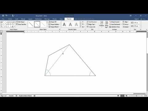 การวาดรูปเรขาคณิต ด้วย Microsoft Word 2013