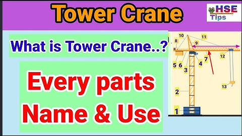 Crane components in hindi | What is Tower crane | Parts Name & Functions | Tower crane |@Hse Tips