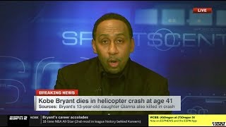 Stephen A. Smith STUNNED Kobe Bryan dead in helicopter crash at age 41