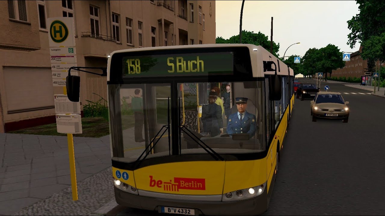 Omsi 2-158 mit Solaris Urbino 18 auf Berlin Linie 156