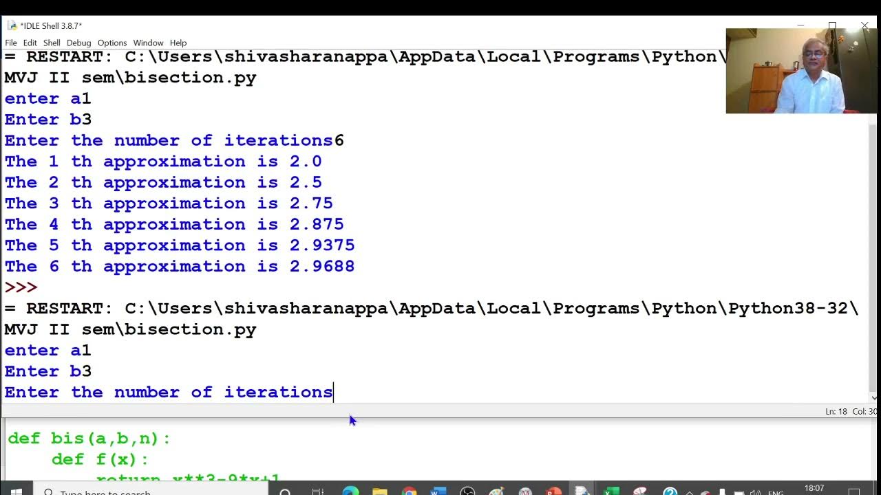 Python program for bisection method - YouTube
