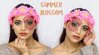 Summer Blossom Creative Makeup Tutorial | Flower Face Paint | FashionbyRuda