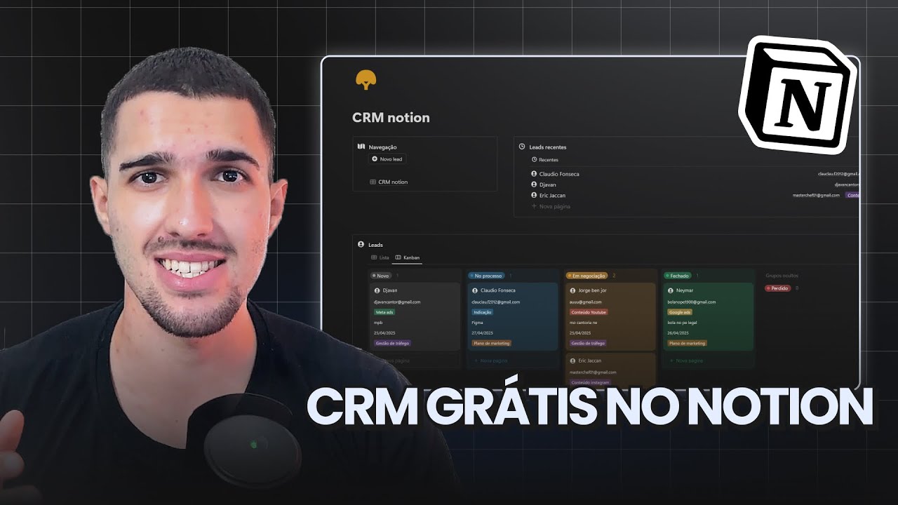 Criando um SISTEMA CRM do ZERO no Notion (com template grátis) - YouTube