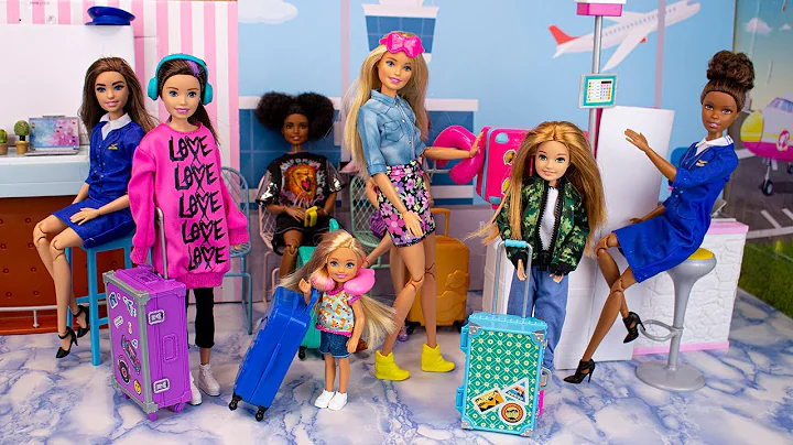 Muñecas Van al Aeropuerto y Viajan en Avion - Nuevo Hotel de Juguete