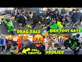 Drag race   cops vs bikers   motovloggerjannustunts