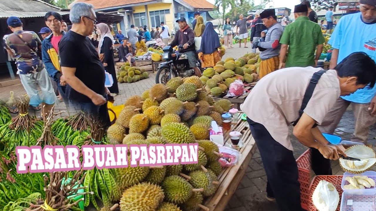 MINGGU PAGI PASAR PASREPAN PASURUAN harga petai naik , harga durian standart