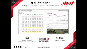 3-17 Race Studio 3 Split Times Report Function with James Colborn - 4/26/2022