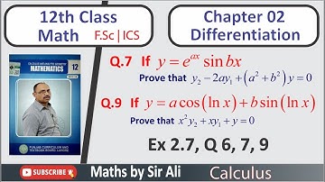 Math Class 12 | Chapter 2  Exercise 2.7 Q 6,7,9 | FSc math 2nd year | Punjab boards | AJK board