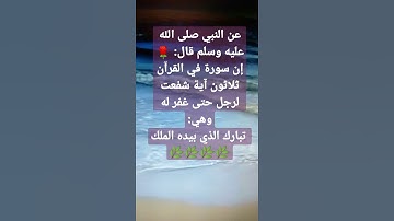 سورة شفعت لرجل حتى غفر الله له ☝️☝️
