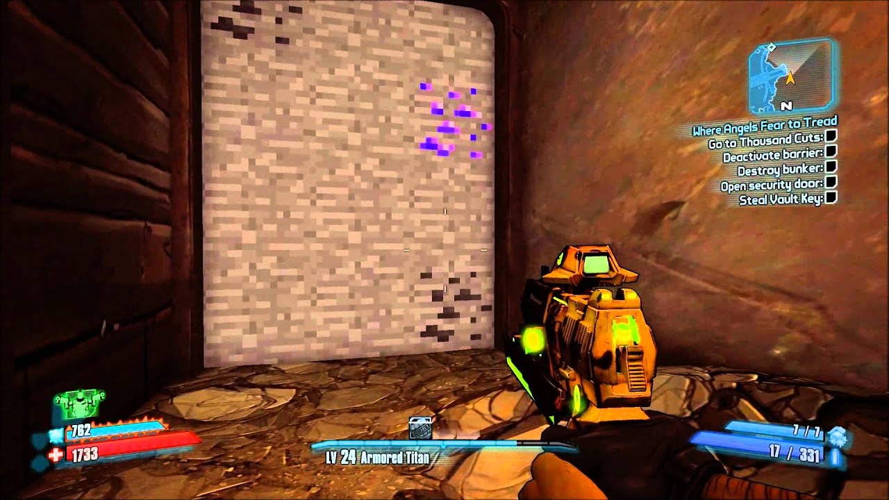 How to get to the Borderlands 2 secret Minecraft level - YouTube