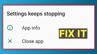 Fix settings keeps stopping samsung m01 core || settings keeps stopping problem samsung android