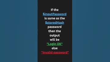 🔐 Verify Hashed Passwords Using hash_equals() in PHP