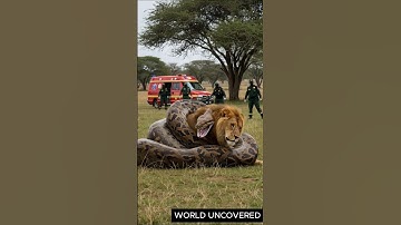 What Happens When a Python Takes on a Lion? #shorts