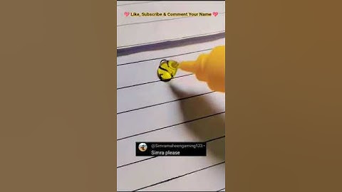 Cute name writing📛tag to Simra❤️#art #name #writing #youtube #calligraphy #trending #funny #shorts