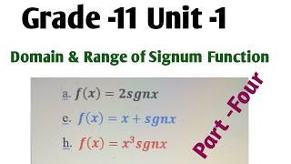 '' Signum Function'':Graph, Domain & Range (Grade -11 Maths Unit-1)l