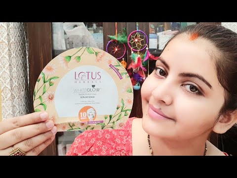 Lotus herbals whiteglow insta purifying serum mask review & demo | anti pollution sheet mask | RARA