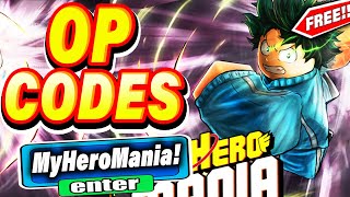 ALL NEW *LEGENDARY SPINS* CODES in MY HERO MANIA CODES! (Roblox My