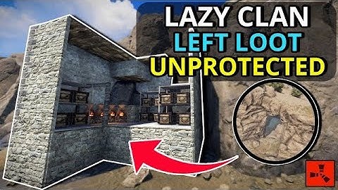LAZY CAVE CLAN Left Loot UP TOP! *EASY RAID* - Rust Survival Gameplay Part 3 #AD