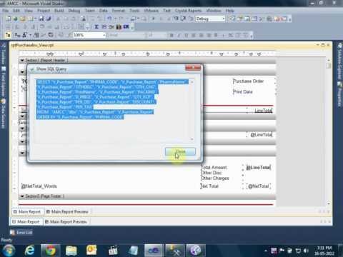 Lecture # 023. SAP Crystal Report Working with SQL_Command-(Designing Report)