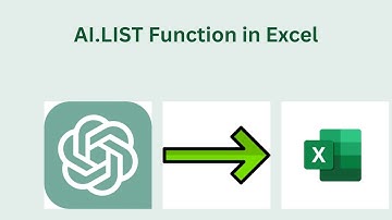 AI.LIST Function in Excel - ChatGPT for Excel