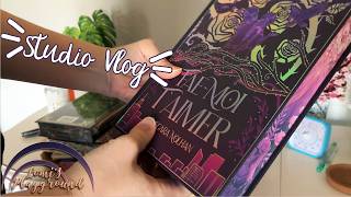 Designing faceplates for Nendoroid dolls and unboxing book samples 📚 A very chatty studio vlog