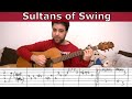 Fingerstyle Tutorial: Sultans of Swing - Guitar Lesson w/ TAB | LickNRiff