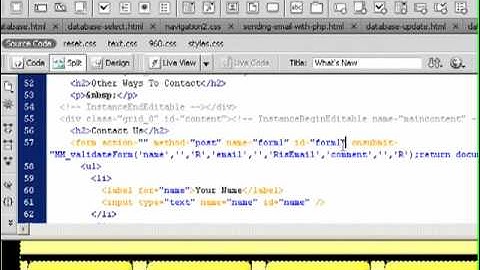 Basic Form Validation in Dreamweaver