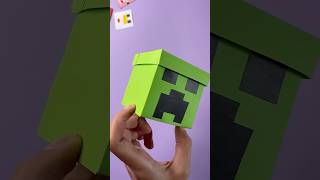 DIY Minecraft Creeper โค Paper gift BOX Wealth