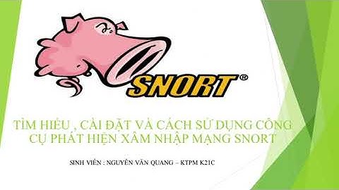 Tìm Hiểu Công Cụ Phát Hiện Xâm Nhập Mạng SNORT - Quang NV