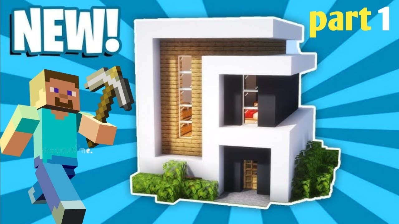 Minecraft: How to Build a Simple Modern House - Part 1 - YouTube
