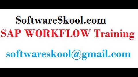 SAP Workflow Online Training DEMO