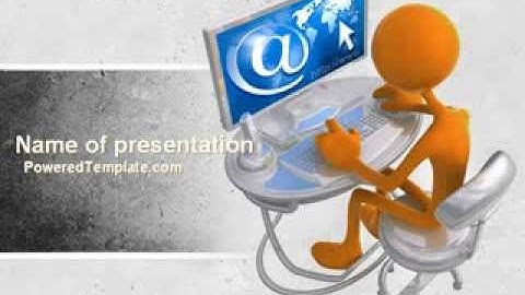Internet Addiction PowerPoint Template by PoweredTemplate.com
