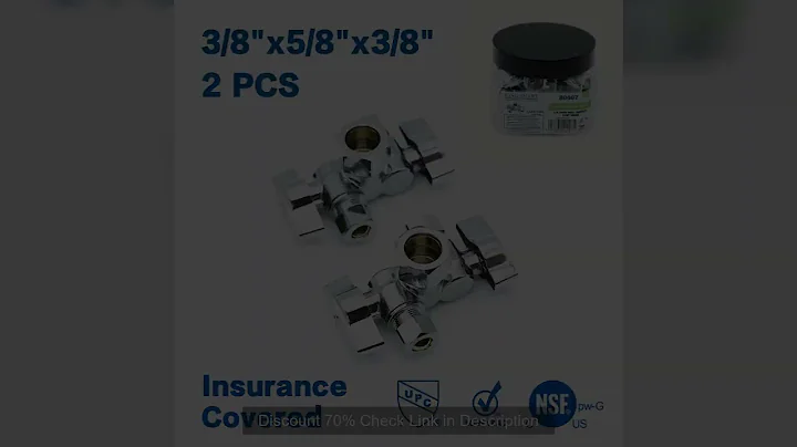 KING SMART 3/8" * 5/8" * 3/8" Comp. OD; 1/4 Turn Dual Handle Compression Stop Valve; 2Pcs/Case; 8040