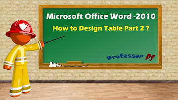 Microsoft Office Word - How to Design Table ? | Part-2