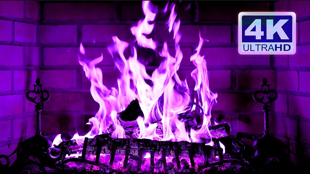 🔥 PURPLE FIREPLACE 4K Ultra HD NO ADS.