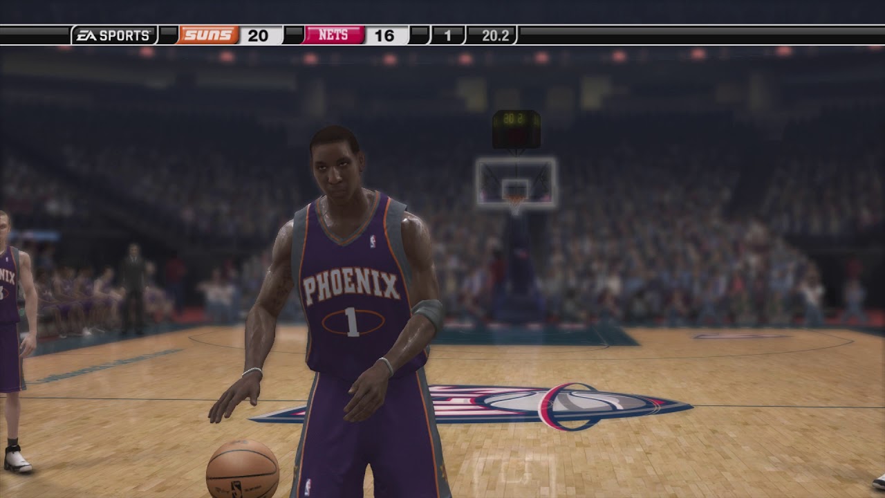 NBA live 07 xbox 360 gameplay - Phoenix Suns vs New Jersey Nets