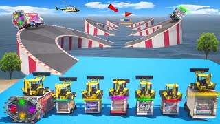 दुनिया का सबसे बहुत बड़ा 😱😱 !! SUPER MEGA RAMP CHALLENGE GTA 5 !! 11 TOP VIRAL DJ 😲😱