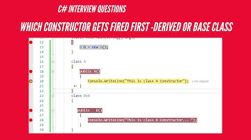 In Inheritance chain Which Constructor  is executed  first | C# Interview Questions