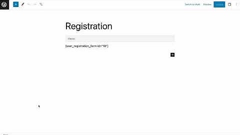 How to Display Registration Form in User Registration