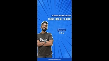 How to search for an element is an Array using Linear Search??