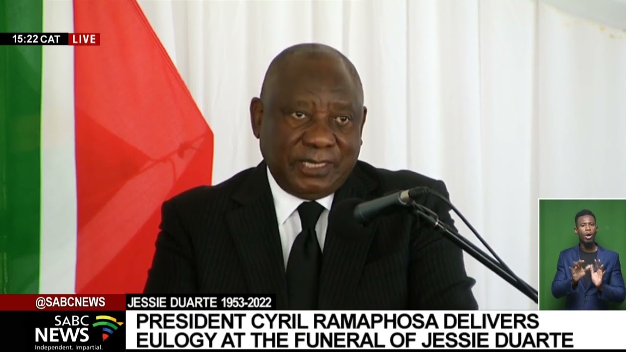 President Cyril Ramaphosa delivers eulogy at the funeral of Jessie