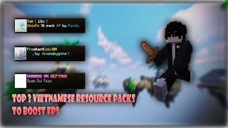 Top 3 Resource Pack For VIETNAM (1.8.9) | Fps Boost.