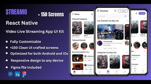 Streamo - Video Live Streaming React Native App Ui Kit
