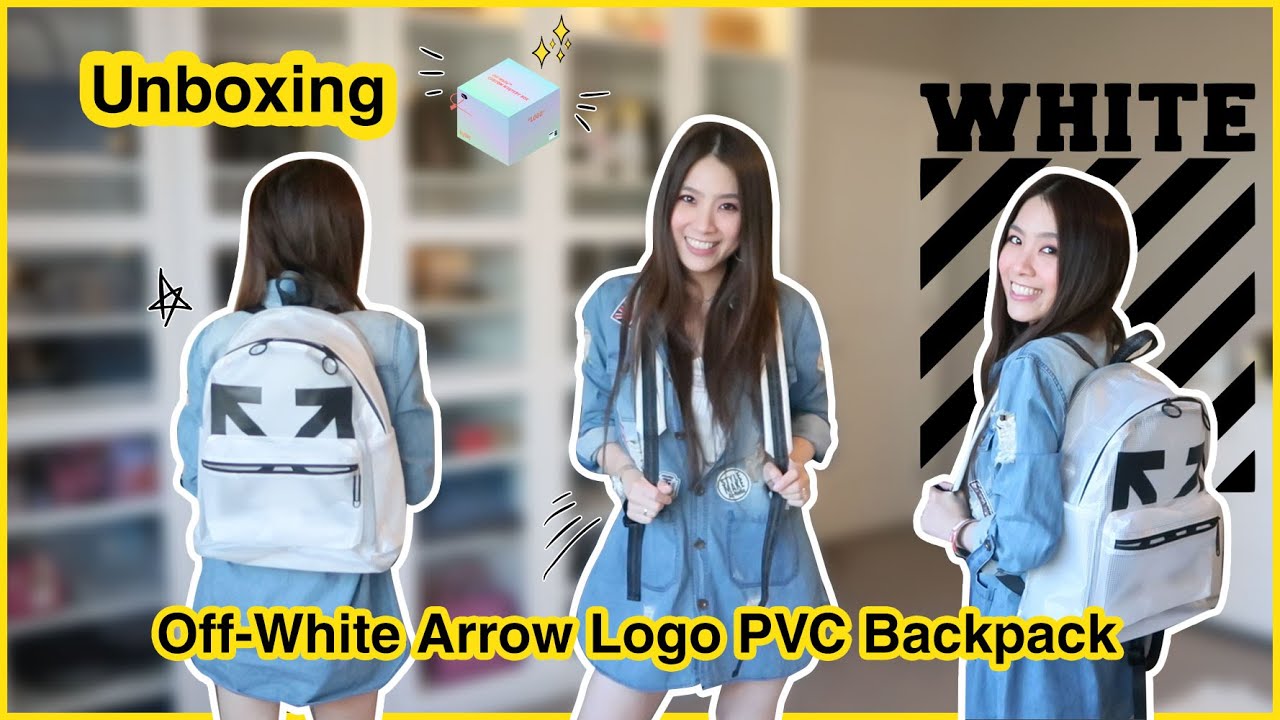 แกะกล่อง🎒รีวิวกระเป๋าเป้ Off-White PVC Backpack | ชีวิตในอเมริกา | ChaChaaim