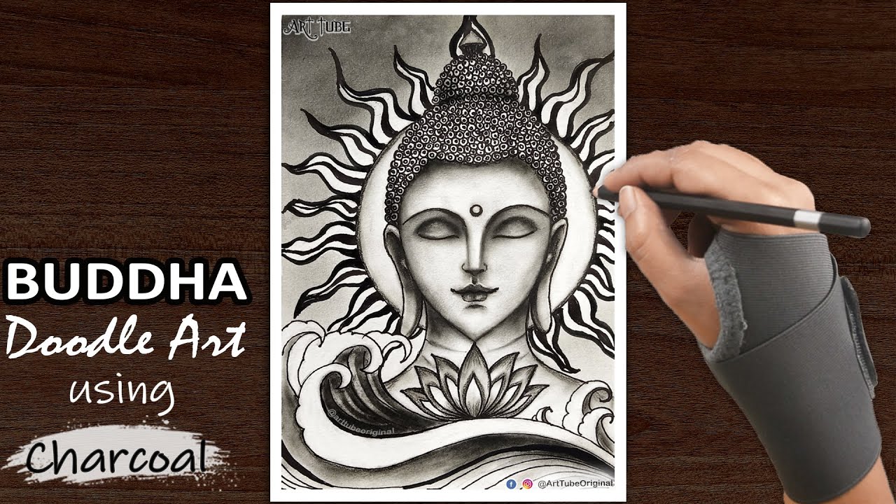 Lord Buddha Mandala Drawing/ Step by Step Easy Drawing/ Buddha Face Mandala  Art/ Buddha Mandala art - YouTube